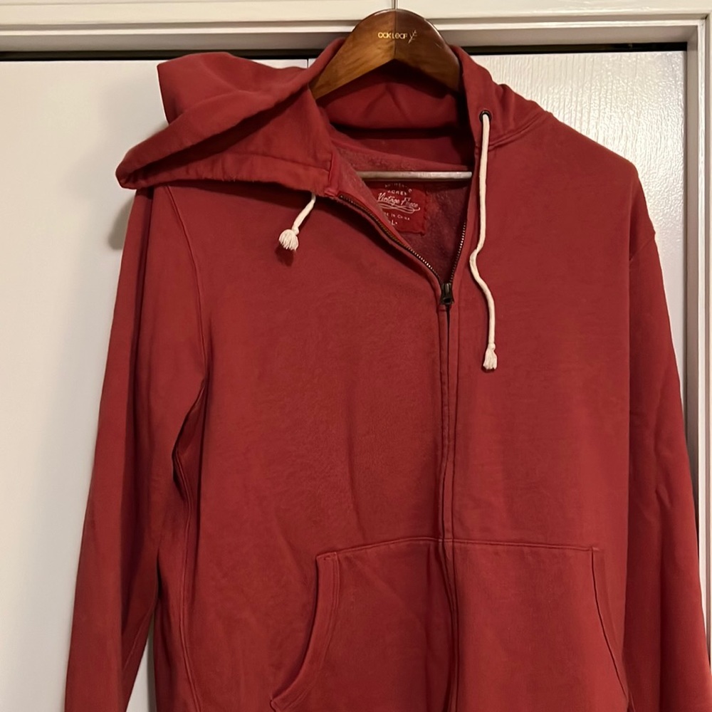 Men’s J. Crew Vintage Fleece Collection Hoodie Sweatshirt Men’s Large